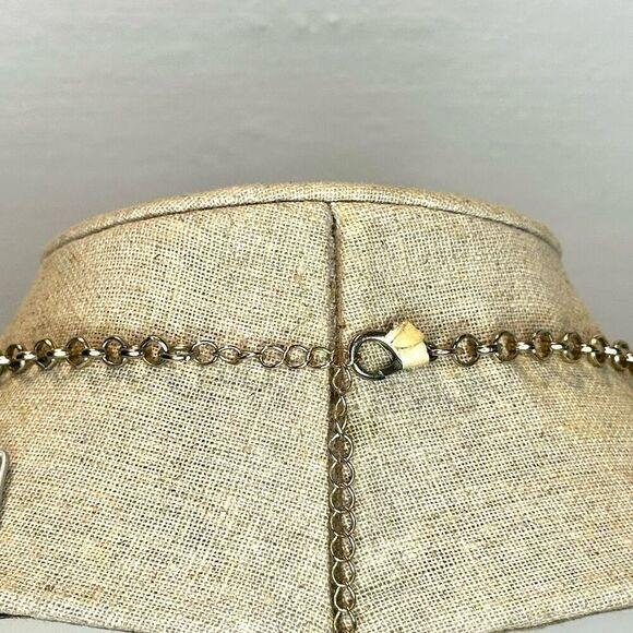 Vintage J. Crew Bubble Gold-tone & Cream Adjustable Bib Statement Necklace 25" - Picture 3 of 5